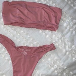 437 swim Aubrey top and Kenzie bottoms in rose